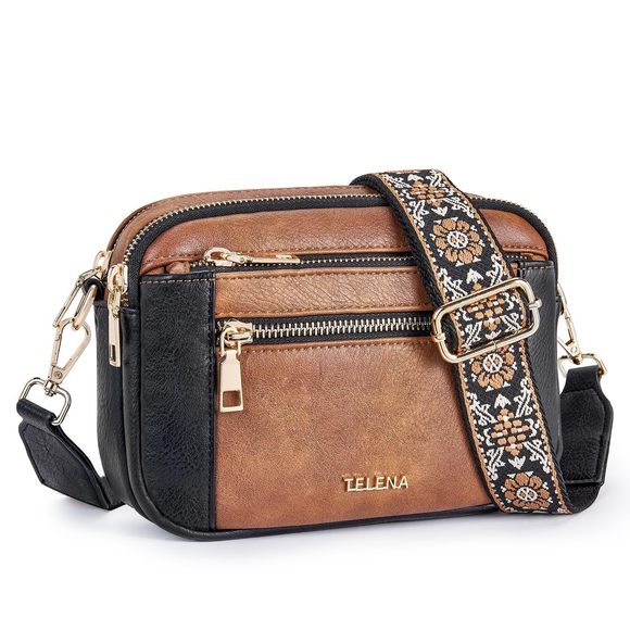 Crossbody Purse Small Crossbody Bags Trendy Vegan Leather With -_- - Picture 1 of 7